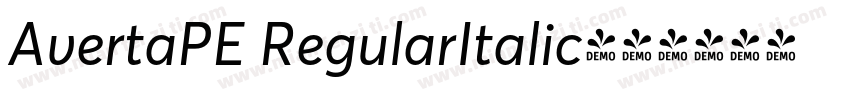 AvertaPE RegularItalic字体转换